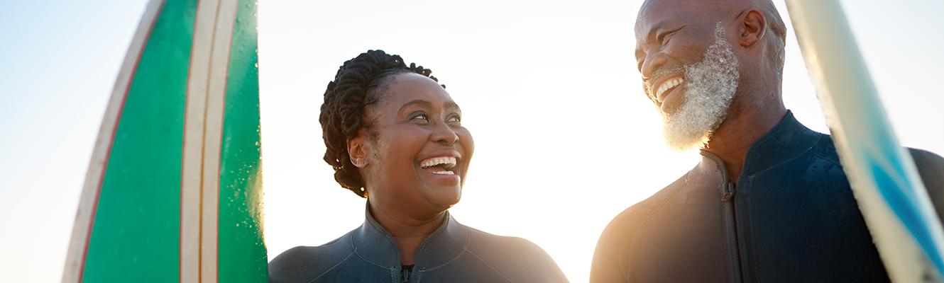 older couple surfing